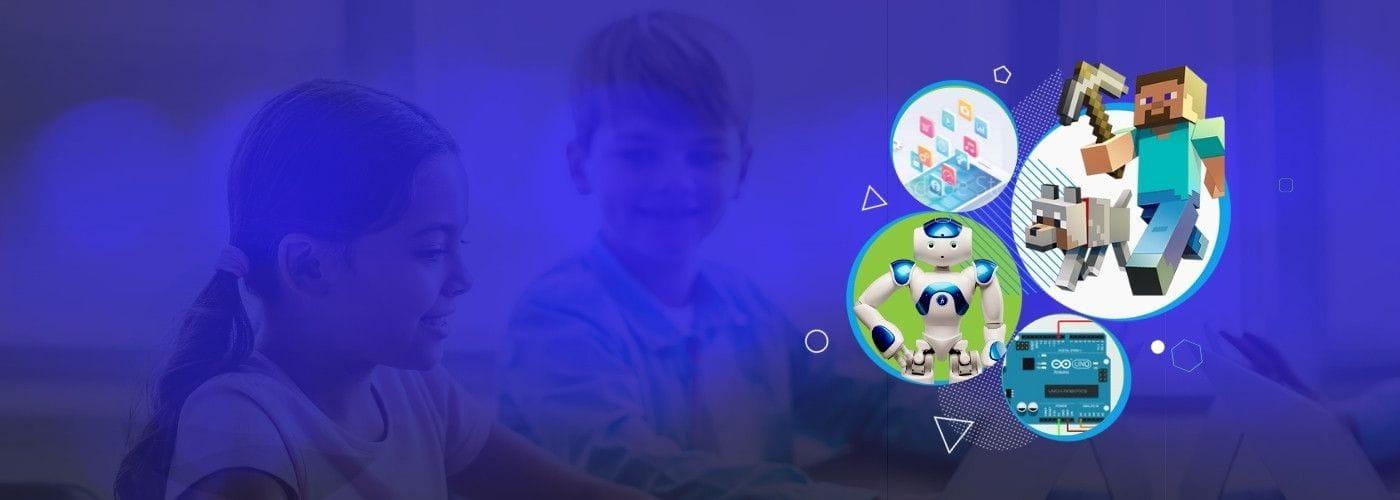 Best coding for kids, AI, and Robotics classes for grades 4-6. Learn Scratch, Minecraft coding, Python, Arduino for kids, Vex robotics, AI, and Data Science. Small group or private tutoring online classes. Top curriculum, awesome teachers, highest rated by parents, and affordable. More advanced than Tynker, code.org, Codecombat, Codespark.